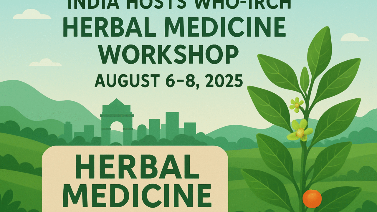 India Hosts WHO-IRCH Herbal Medicine Workshop from August 6: A Global Step Towards Safe and Regulated Traditional Healthcare